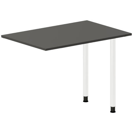 Ergoff Skrivebord, tilbyg DNA Antracit 1000x600 mm I-ben Hvid – Skrivebordstilbyg (billede 1)