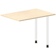 Ergoff Skrivebord, tilbyg DNA Birk 1000x600 mm I-ben Hvid – Skrivebordstilbyg (billede 1)