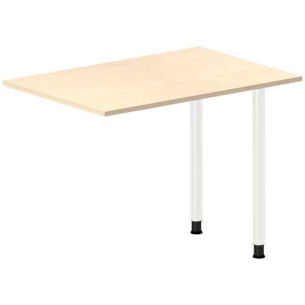 Ergoff Skrivebord, tilbyg DNA Birk 1000x600 mm I-ben Hvid – Skrivebordstilbyg (billede 1)