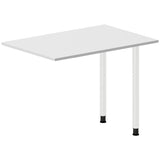 Ergoff Skrivebord, tilbyg DNA Lys grå 1000x600 mm I-ben Hvid – Skrivebordstilbyg (billede 1)