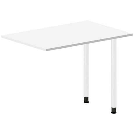 Ergoff Skrivebord, tilbyg DNA Hvid 1000x600mm I-ben Hvid – Skrivebordstilbyg (billede 1)