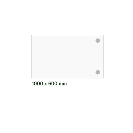Skrivebord, tilbyg DNA Hvid 1000x600mm I-ben Hvid – image 2