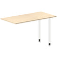 Ergoff Skrivebord, tilbyg DNA Birk 1200x600 mm I-ben Hvid – Skrivebordstilbyg (billede 1)
