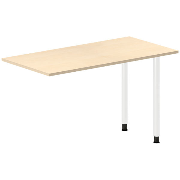Ergoff Skrivebord, tilbyg DNA Birk 1200x600 mm I-ben Hvid – Skrivebordstilbyg (billede 1)
