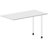 Ergoff Skrivebord, tilbyg DNA Lys grå 1200x600 mm I-ben Hvid – Skrivebordstilbyg (billede 1)