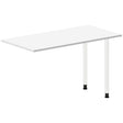 Ergoff Skrivebord, tilbyg DNA Hvid 1200x600mm I-ben Hvid – Skrivebordstilbyg (billede 1)
