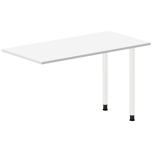 Ergoff Skrivebord, tilbyg DNA Hvid 1200x600mm I-ben Hvid – Skrivebordstilbyg (billede 1)