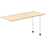 Ergoff Skrivebord, tilbyg DNA Birk 1400x600 mm I-ben Hvid – Skrivebordstilbyg (billede 1)