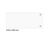 Skrivebord, tilbyg DNA Hvid 1400x600mm I-ben Hvid – image 2