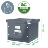 Arkivboks Click&Store t/hængemappe hvid