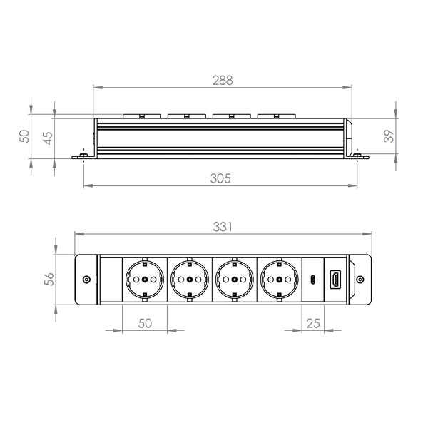 El-panel 6 for Bi-Box stor