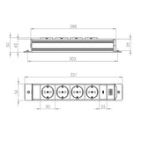 Götessons El-panel 6 for Bi-Box stor – Bordtilbehør (billede 1)