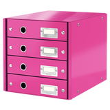 Skuffekabinet Click&Store 4 skuf WOW pink