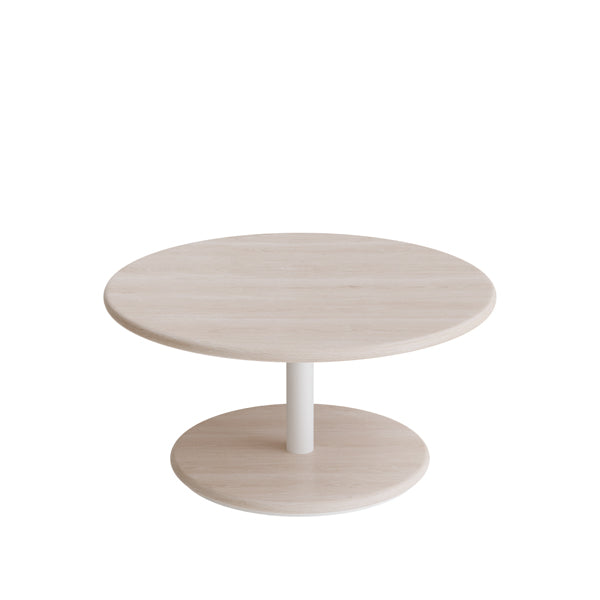 Bord Donut, Ø700 mm, højde 350 mm, hvidpigmenteret ask på hvidt understel – image 1