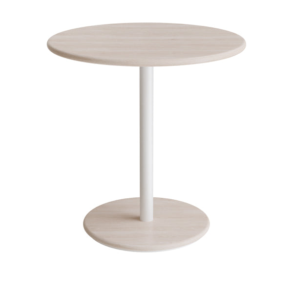 Bord Donut, Ø700 mm, højde 720 mm, hvidpigmenteret ask på hvidt understel glans 10 – image 1