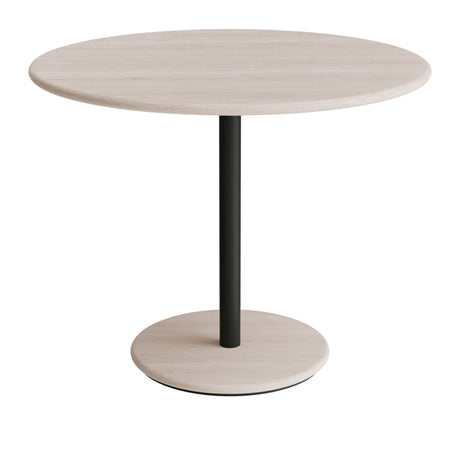 Bord Donut, Ø900 mm, højde 720 mm, hvidpigmenteret ask på  sort oliven understel – image 1