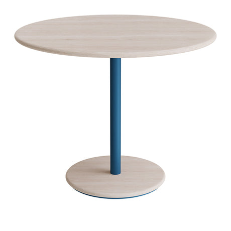 Bord Donut, Ø900 mm, højde 720 mm, hvidpigm. ask på azurblåt understel – image 1