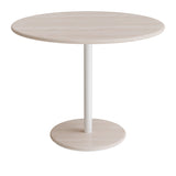 Bord Donut, Ø900 mm, højde 720 mm, hvidpigmenteret ask på hvidt understel glans 10