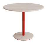 Bord Donut, Ø900 mm, højde 720 mm, hvidpigmenteret ask på rødt understel – image 1