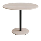 Bord Donut, Ø900 mm, højde 720 mm, hvidpigmenteret ask på sort understel – image 1