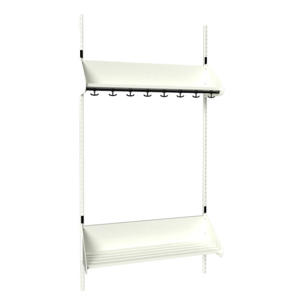 Sonesson BST Kombination F, Startsektion 4 pladser B 1000 mm, hvid – Børnegarderober