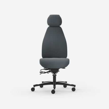 Kontorstol Malmstolen Classic 4000 Høj ryg, Grå med nakkestøtte – image 4