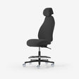 Kontorstol Malmstolen Adaptive 6006 Høj ryg, Antracit ESD med nakkestøtte, høj cylinder