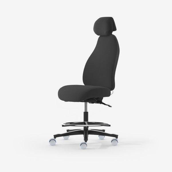 Kontorstol Malmstolen Adaptive 6006 Høj ryg, Antracit ESD med nakkestøtte, høj cylinder