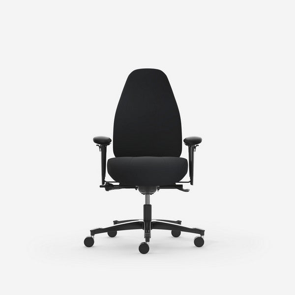 Kontorstol Malmstolen Classic 7000 Høj ryg, Sort med armlæn – image 9