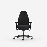 Kontorstol Malmstolen Classic 7000 Høj ryg, Sort med armlæn – image 4