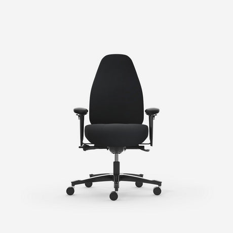 Kontorstol Malmstolen Classic 7000 Høj ryg, Sort med armlæn – image 4