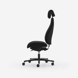 Kontorstol Malmstolen Classic 7000 Høj ryg, Sort med nakkestøtte – image 7