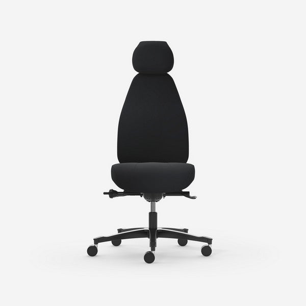 Kontorstol Malmstolen Classic 7000 Høj ryg, Sort med nakkestøtte – image 9