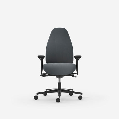 Kontorstol Malmstolen Classic 7000 Høj ryg, Grå med armlæn – image 4