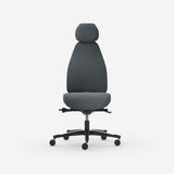 Kontorstol Malmstolen Classic 7000 Høj ryg, Grå med nakkestøtte – image 4