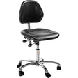 Industristol Comfort ESD, PU-sæde, lav med hjul – image 1