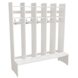 Garderobeindretning Eira Light, gulvmodel 5 pladser, 280 mm rumbredde, hvidpigmenteret krydsfinér – image 1