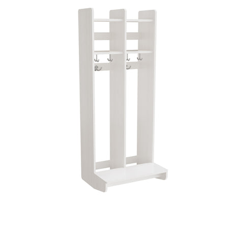 Garderobeindretning Eira Light, vægmodel 2 pladser, hvidpigmenteret krydsfinér, rumbredde 280 mm – image 1