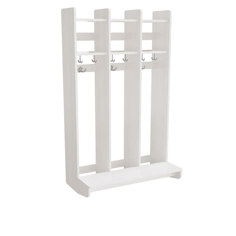 Garderobeindretning Eira Light, vægmodel 3 pladser, hvidpigmenteret krydsfinér, rumbredde 280 mm – image 1