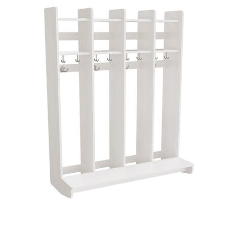 Garderobeindretning Eira Light, vægmodel 4 pladser, hvidpigmenteret krydsfinér, rumbredde 220 mm – image 1
