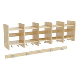 Garderobeindretning Eira Light, overhylde 5 pladser, 280 mm rumbredde, naturfarvet krydsfinér – image 2