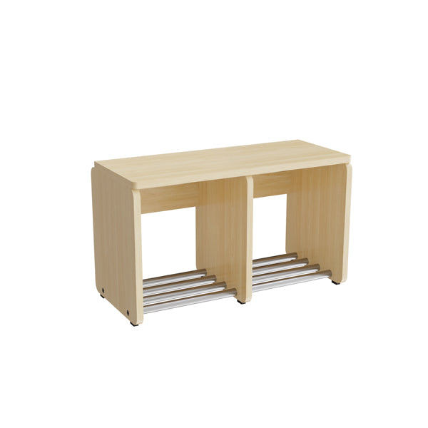 Garderobeindretning Eira Light, skohylde, 2 pladser, rumbredde 280 mm, naturfarvet krydsfinér – image 1