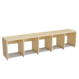 Garderobeindretning Eira Light, skohylde, 5 pladser, rumbredde 250 mm, naturfarvet krydsfinér – image 1