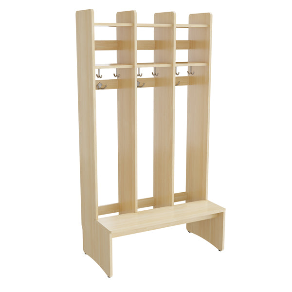 Garderobeindretning Eira Light, gulvmodel 3 pladser, 280 mm rumbredde, naturfarvet krydsfinér – image 2