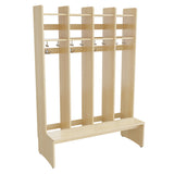 Garderobeindretning Eira Light, gulvmodel 4 pladser, 220 mm rumbredde, naturfarvet krydsfinér – image 2