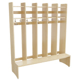 Garderobeindretning Eira Light, gulvmodel 5 pladser, 220 mm rumbredde, naturfarvet krydsfinér – image 2