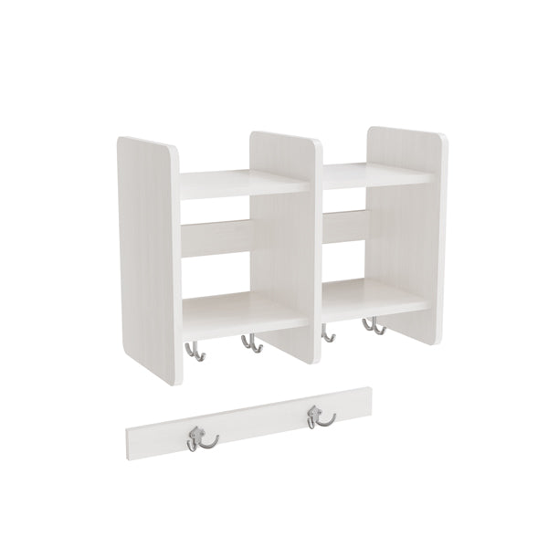 Garderobeindretning Eira Light, overhylde 2 pladser, 280 mm rumbredde, hvidpigmenteret krydsfinér – image 1