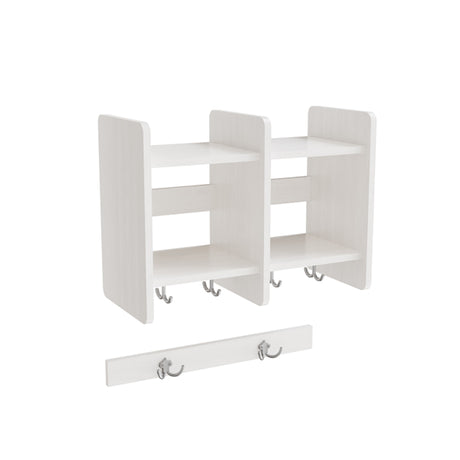 Garderobeindretning Eira Light, overhylde 2 pladser, 280 mm rumbredde, hvidpigmenteret krydsfinér – image 1