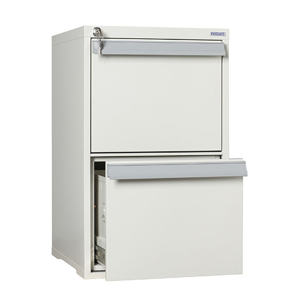 Brandsikkert arkivskab med 2 skuffer til A4 og folio format – image 2