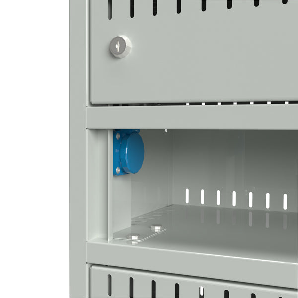 Opladningsskabe cykelbatterier B400 9 rum, gulvmodel, grå – image 9